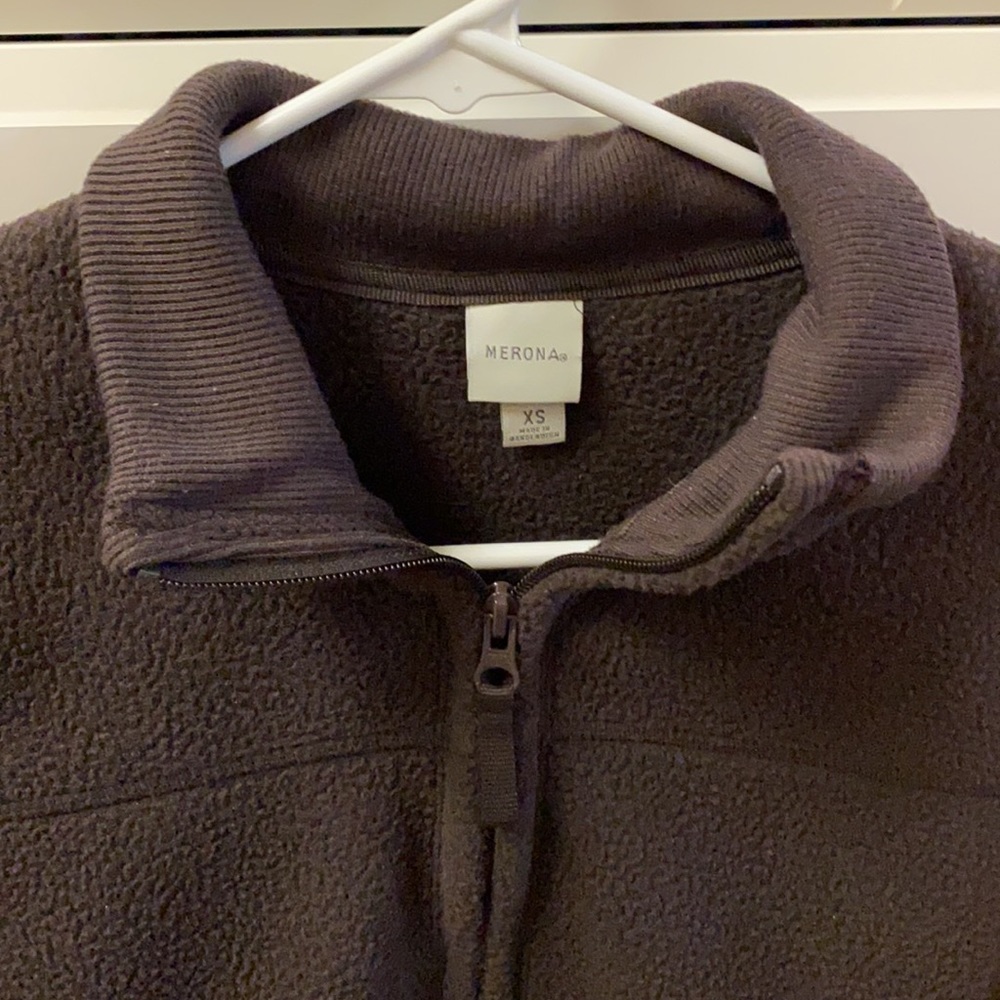 Merona brown zip up jacket extra small - Picture 3 of 7